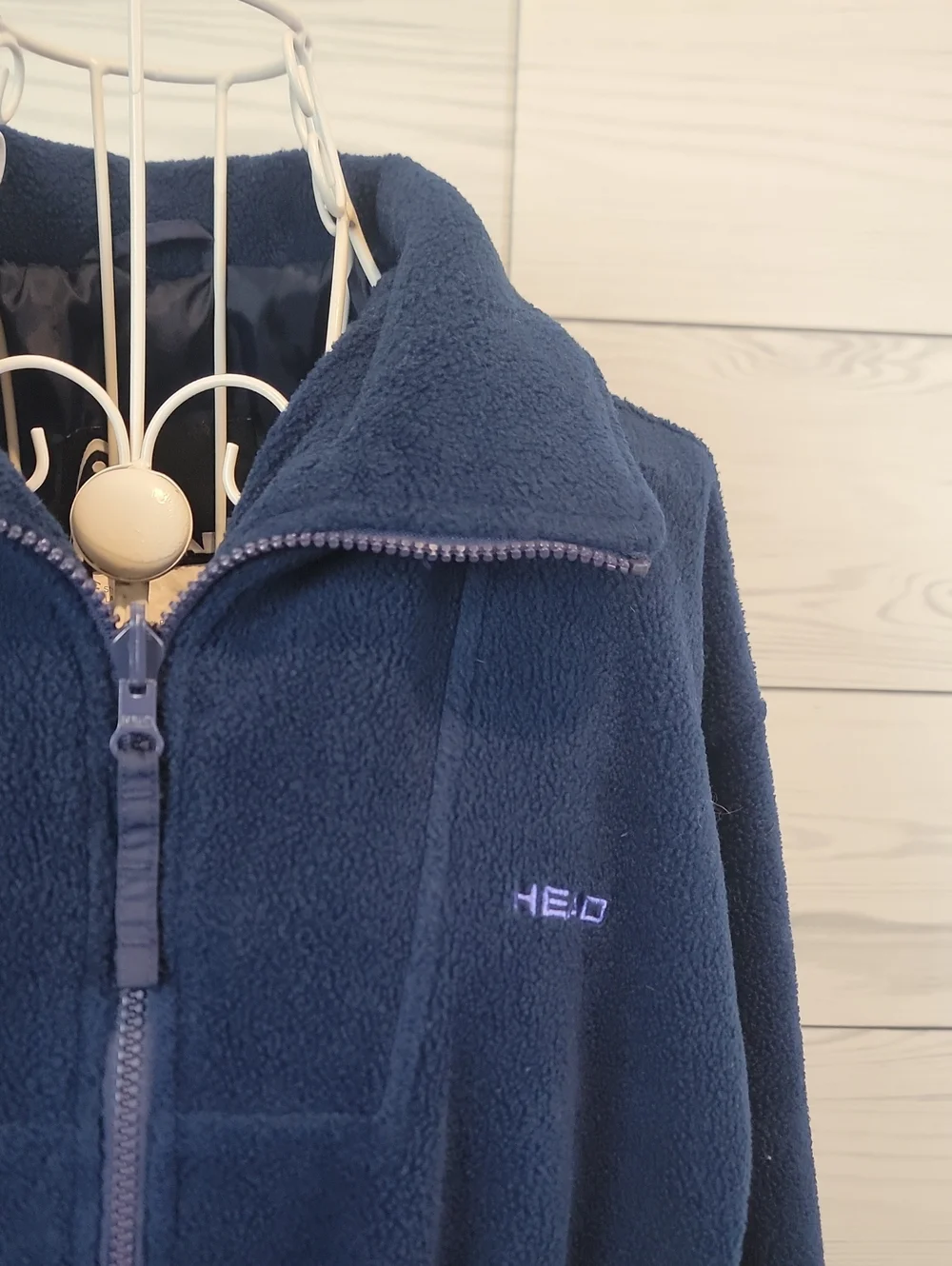 Head Navy Fleece Zip-Up Jacket Women  Size M